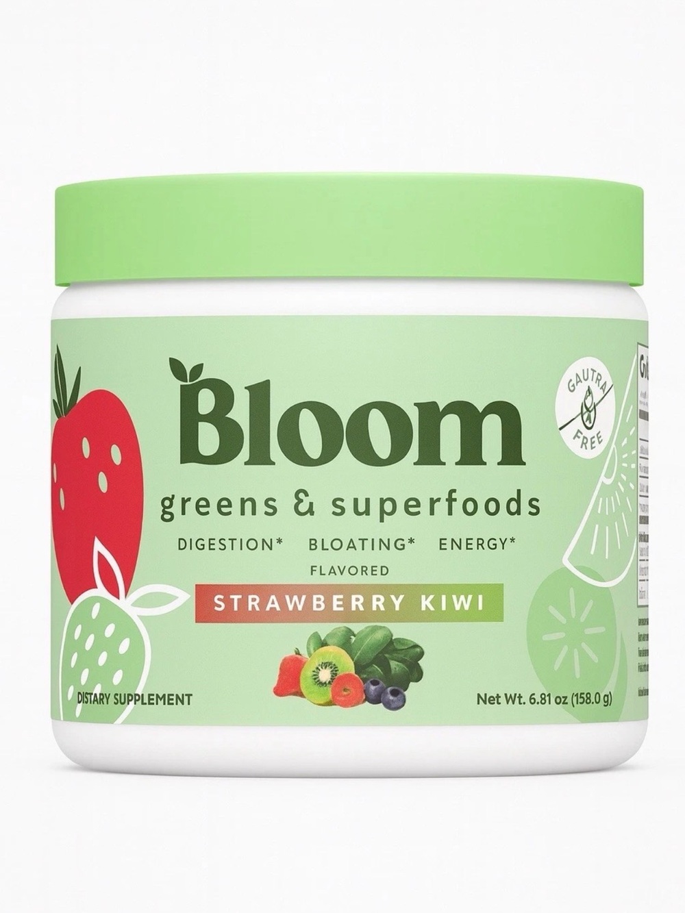 bloom Strawberry Kiwi Greens & Superfoods - Light Green